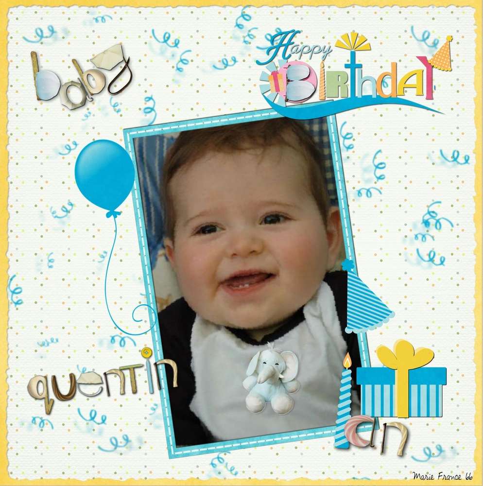 anniversaire 1 an de Quentin