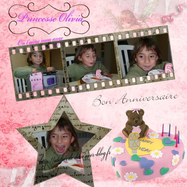 anniversaire de ma 1ère fille Olivia
