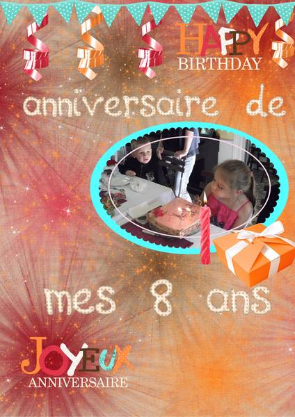Anniversaire de mes 8 ans