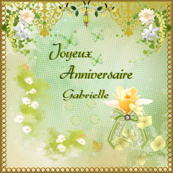 Anniversaire Gabrielle