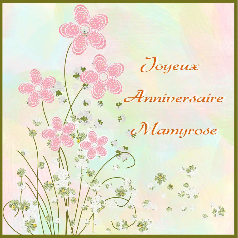 Anniversaire Mamyrose