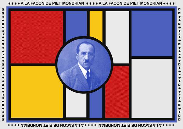 ART GEOMETRIQUE - A LA FACON DE PIET MONDRIAN