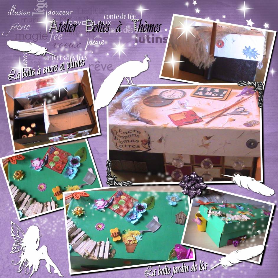 atelier boîte à thème, encre et jardin