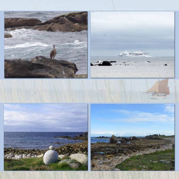 au loin (mais pas beaucoup), un bateau de croisière