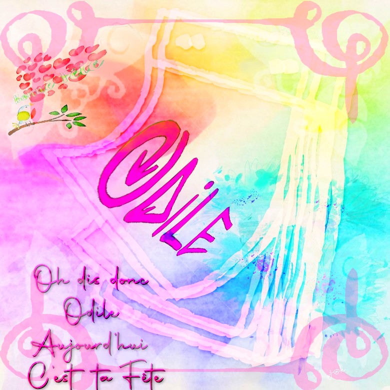aujourd'hui fête aux  Odile