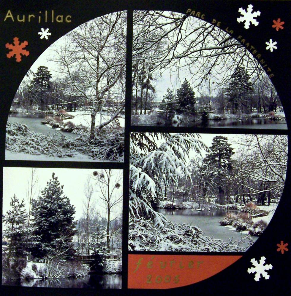 Aurillac, le parc de la Fraternité sous la neige