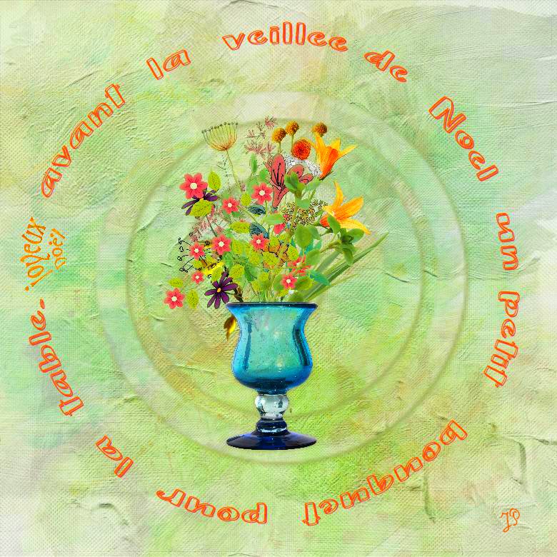 avant  la  veillée de  Noêl  un petit   bouquet  pour  la  table..jpg