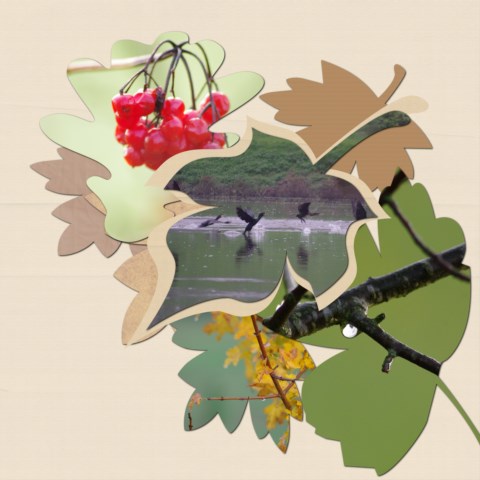 avec le gabarit feuilles de Studio Scrap