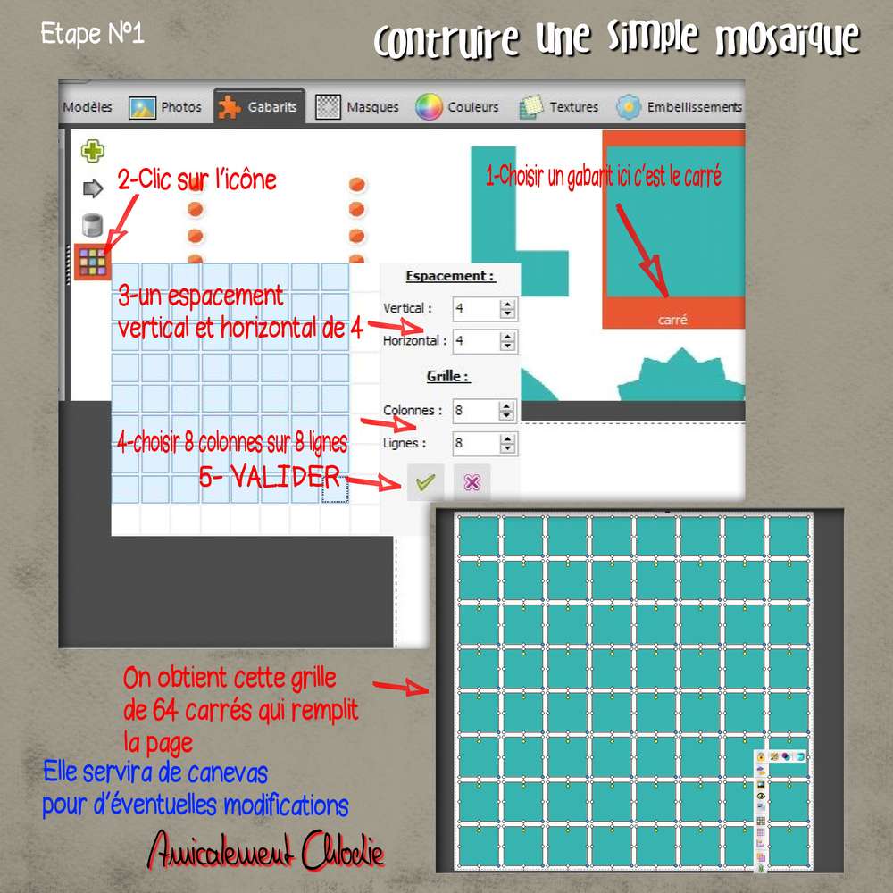 B-A-BA sur les mosaïques