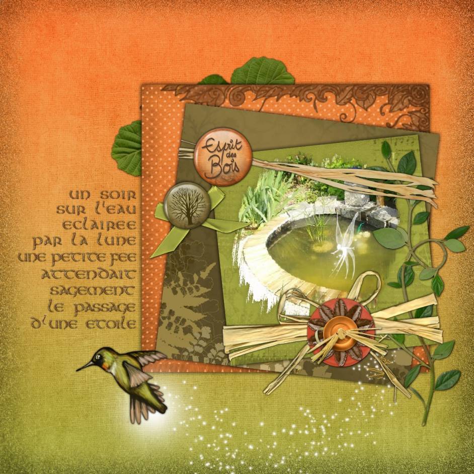 Bassin aux fées - compo réalisée pour le nouveau kit Esprit de la forêt
