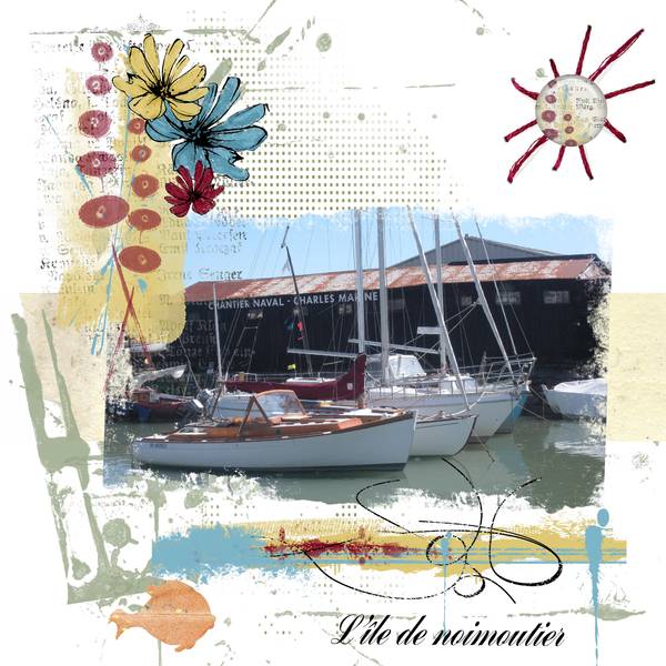 bateaux sur l île de noimoutier