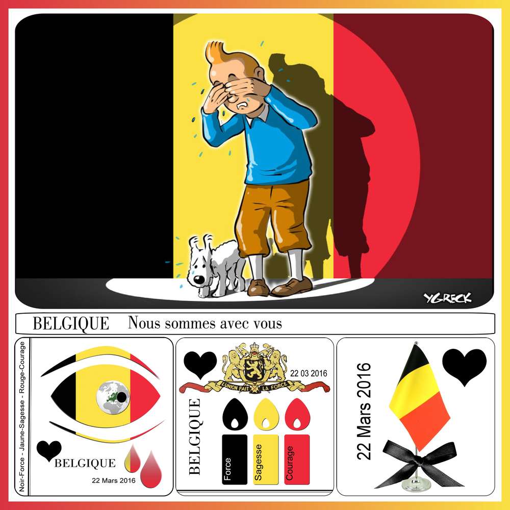 BELGIQUE-22 MARS 2016 - NOUS SOMMES AVEC VOUS