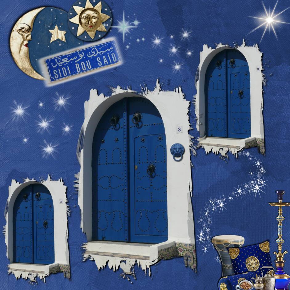 Bleu marine fa�on 1 001 nuits