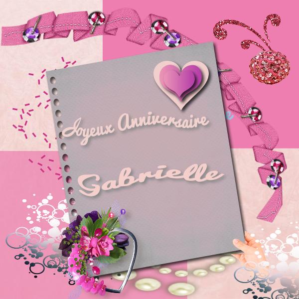 Bon anniversaire Gabrielle