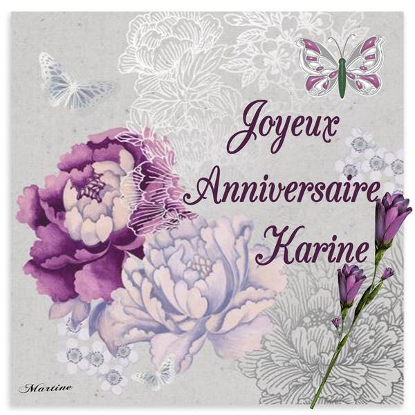 Bon Anniversaire Karine