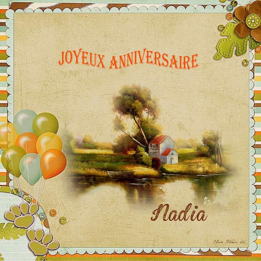 Bon anniversaire Nadia