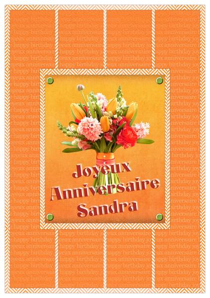 Bon Anniversaire Sandra