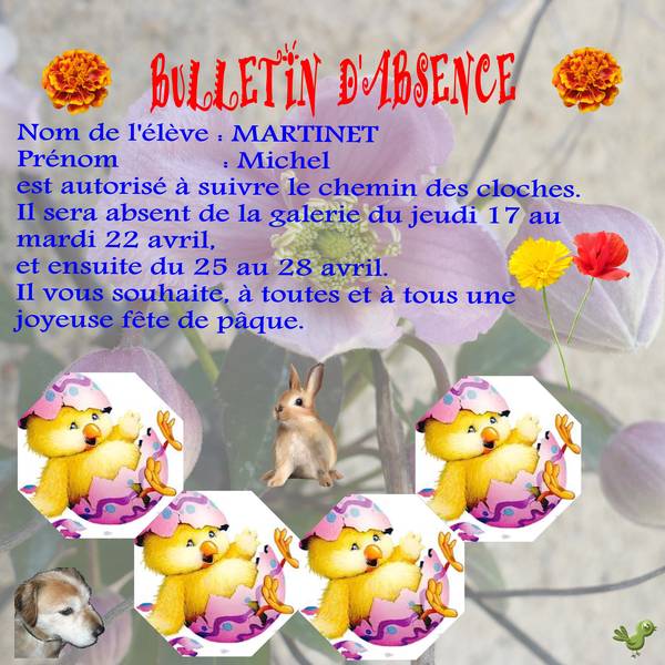 Bulletin d'absence