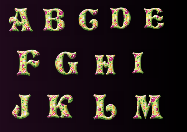 CADEAU LETTRINES PAQUES A - M