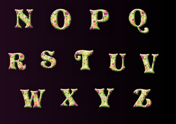 CADEAU LETTRINES PAQUES N - Z