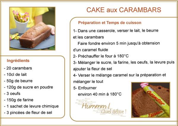 CAKE AUX CARAMBARS