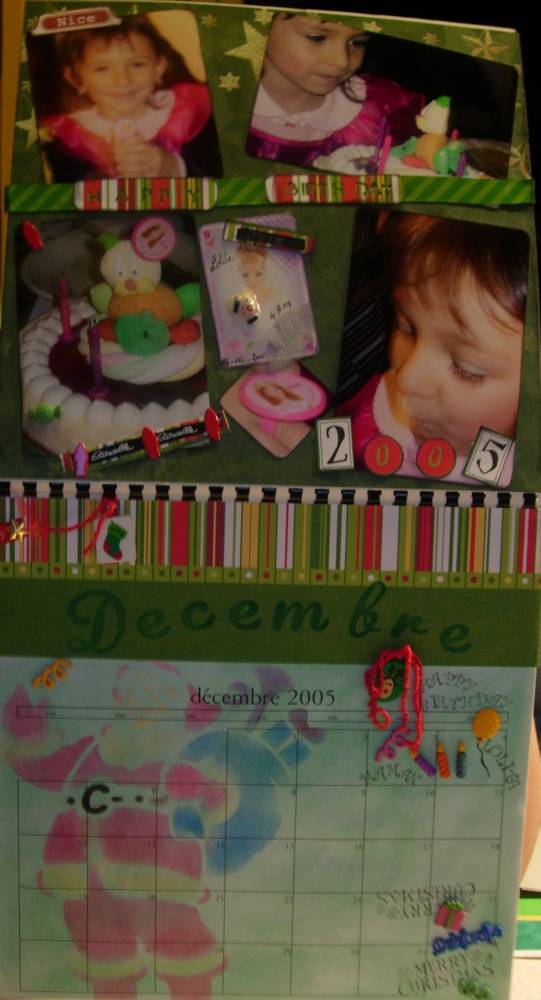 calendrier mois de décembre