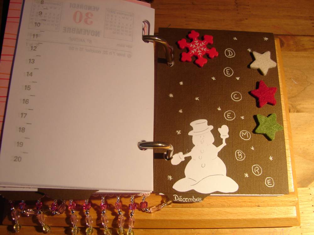 Calendrier "Ephéméride" support bois