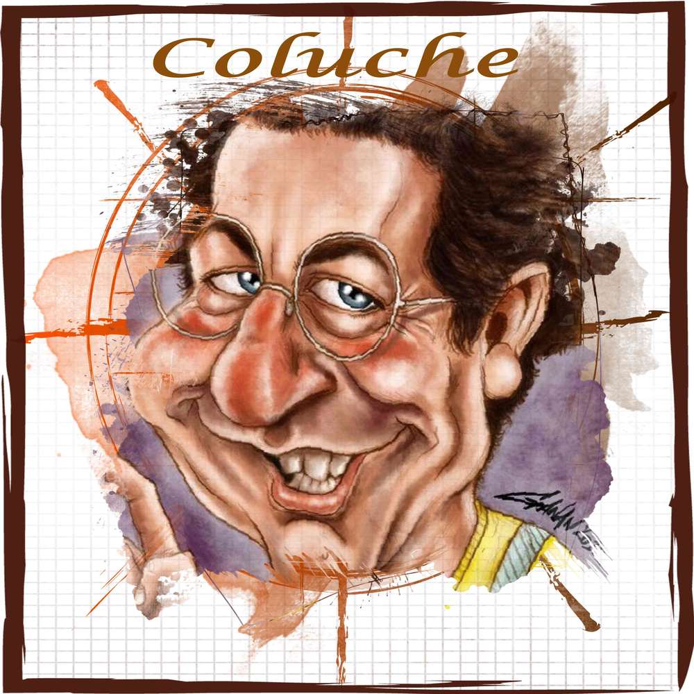 caricature coluche