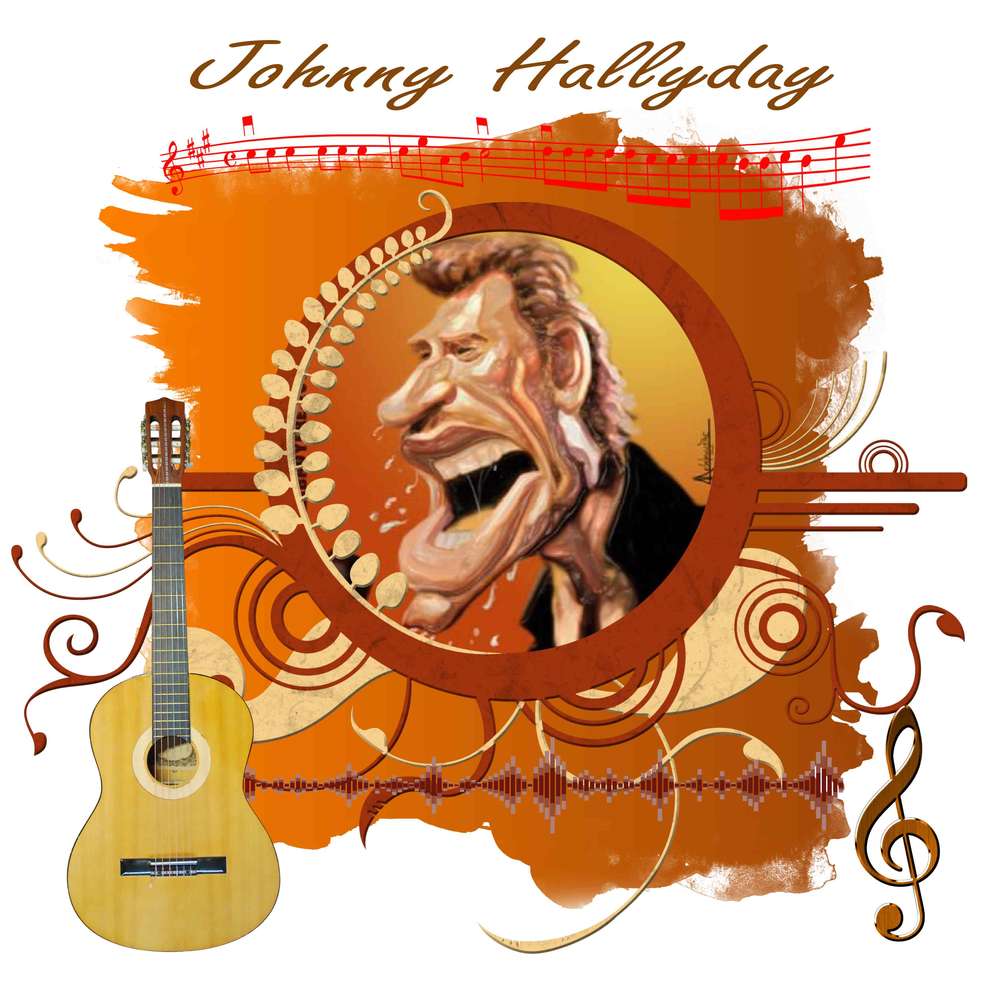 Caricature Johnny Hallyday