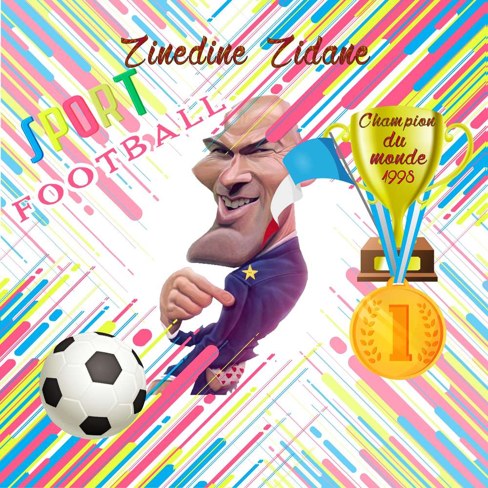 caricature zinedine zidane