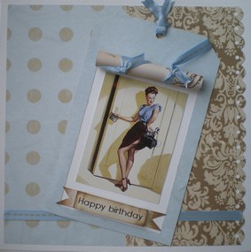 Carte anniv pin'up