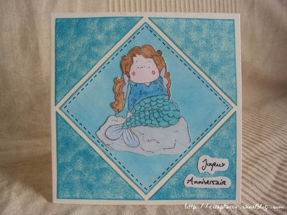 Carte d'anniversaire sirène