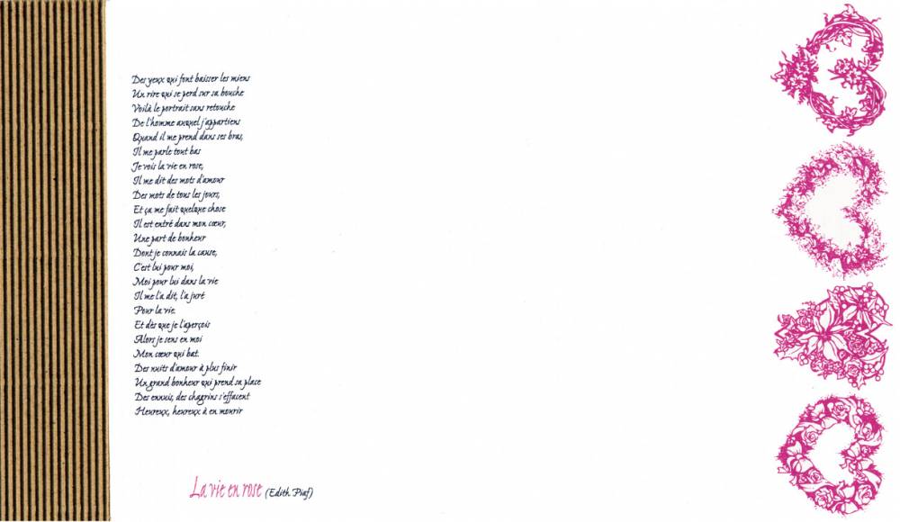 Carte de félicitations ouverte