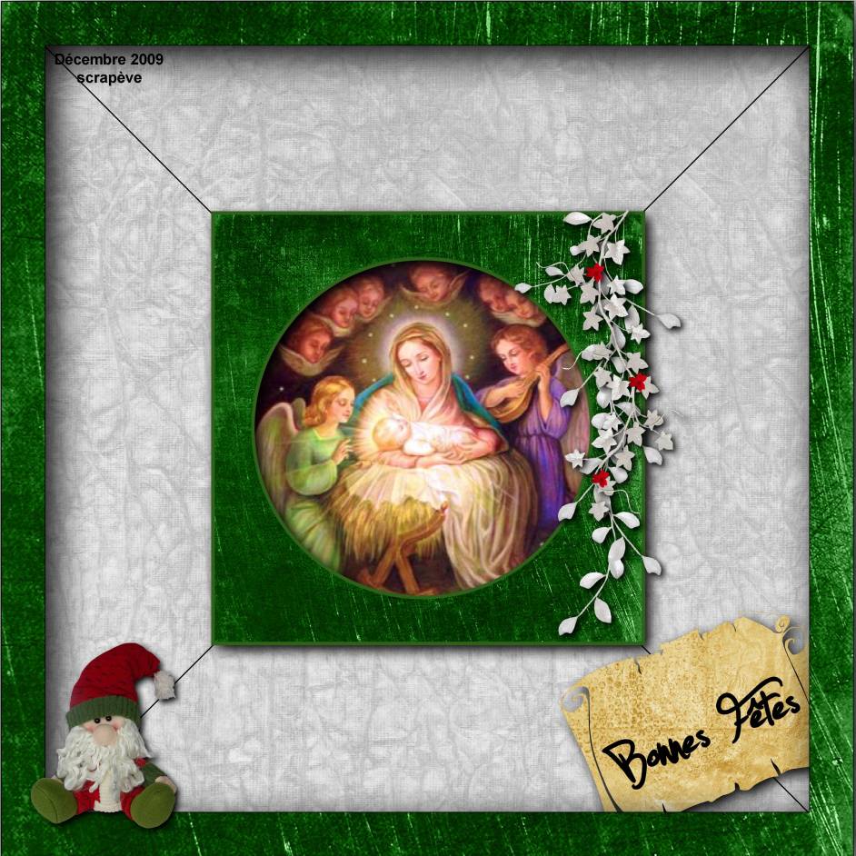 Carte de noël pour mon amie Aline