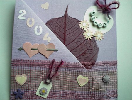 carte de noel rose fermée