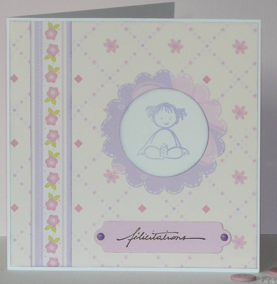 Carte félicitations naissance fille