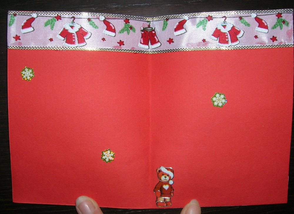 carte habits du Père Noel intérieur