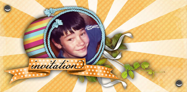 Carte invitation à un anniversaire d'enfant