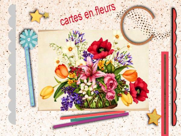 cartes en fleurs