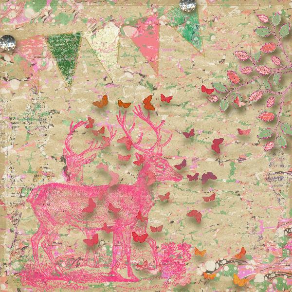 Cerfs et papillons