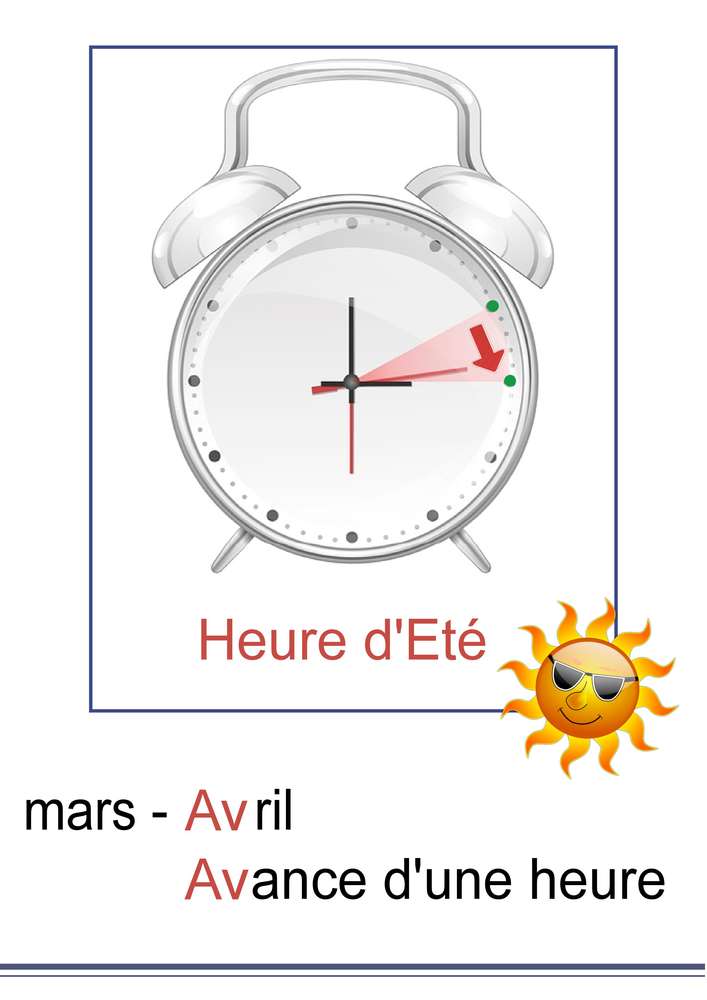 C'EST BIENTOT L'HEURE D'ETE