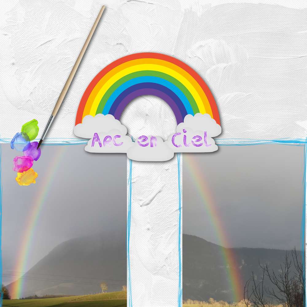 challenge arc en ciel multicolore