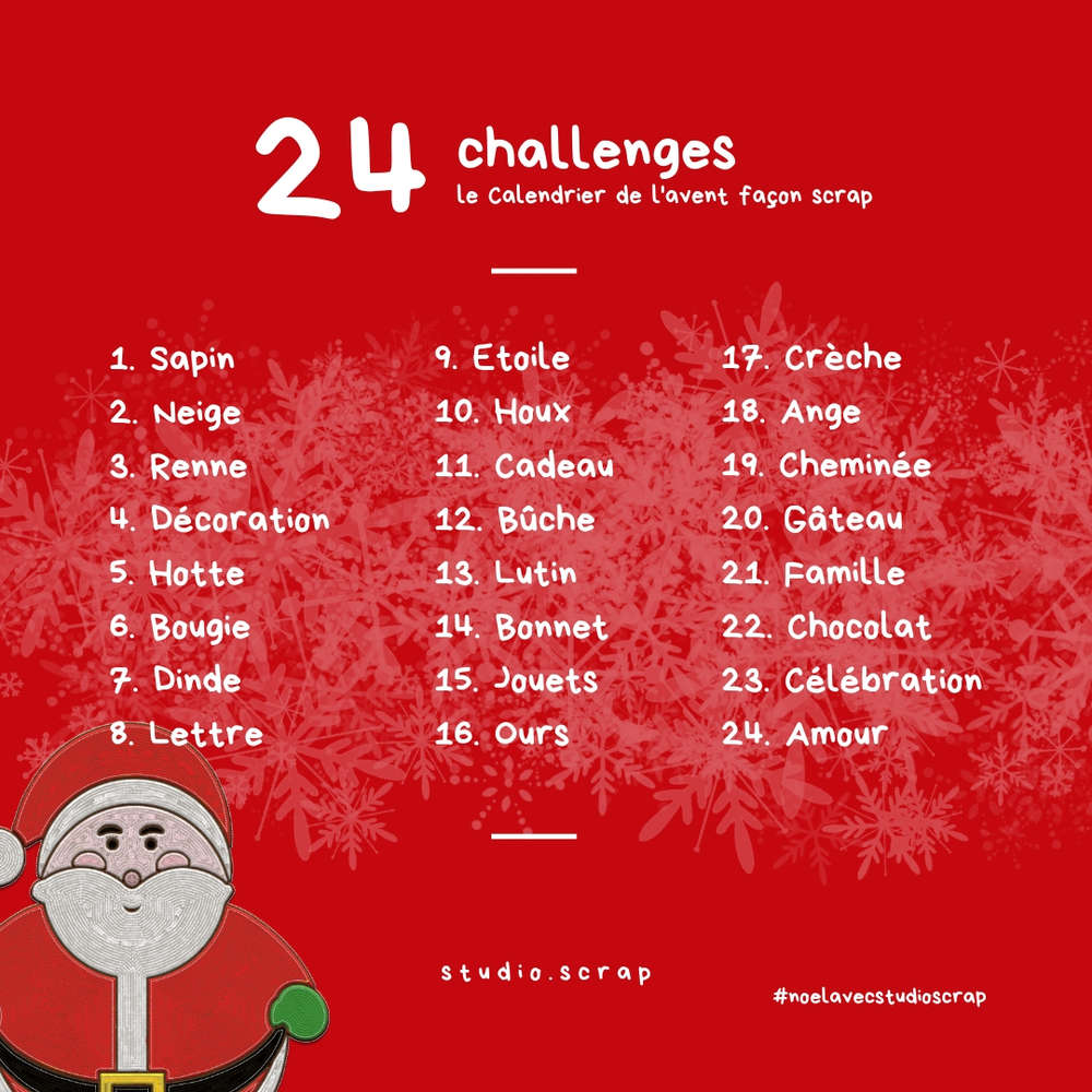 Challenge calendrier de l'avent