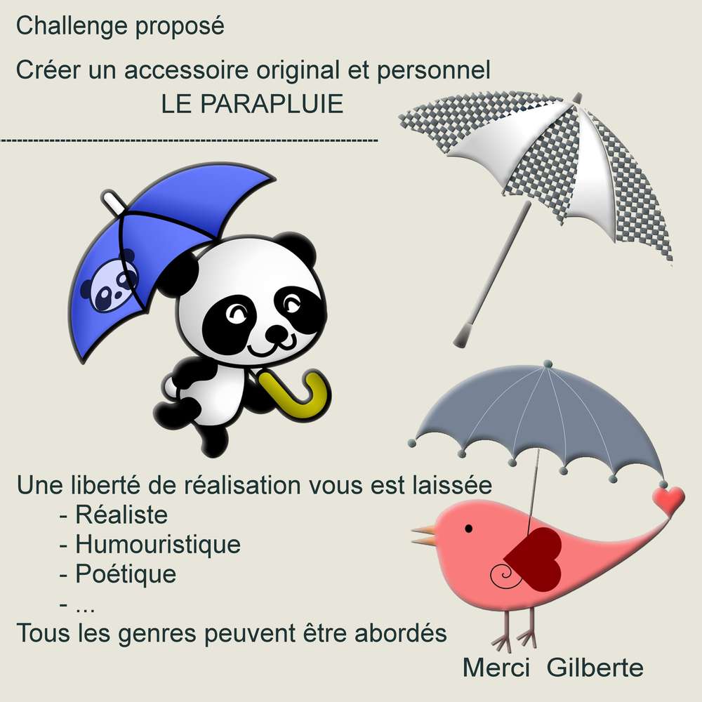 CHALLENGE-CREATION D'UN PARAPLUIE ORIGINAL et PERSONNALISE