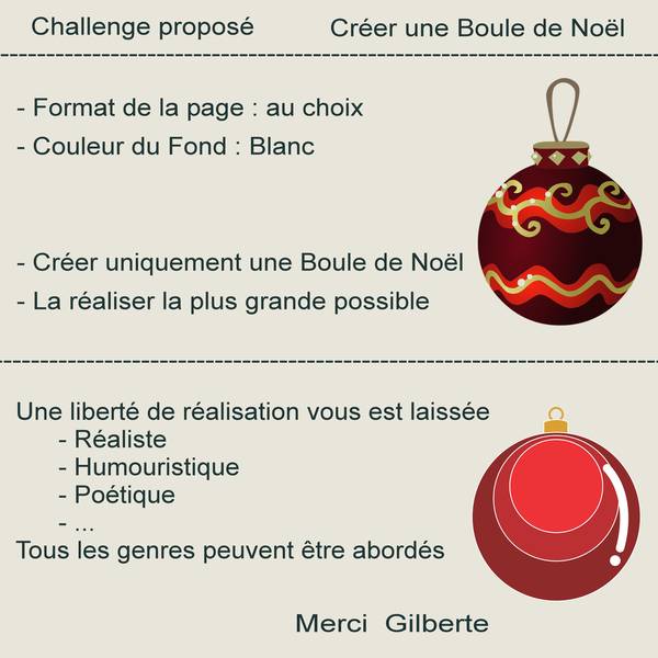 CHALLENGE - CREER UNE BOULE DE NOEL