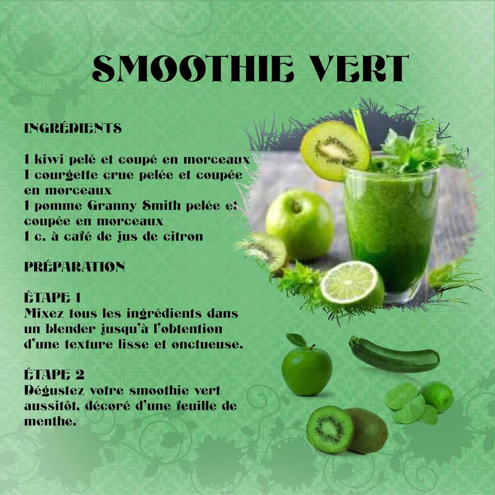 Challenge printemps smoothie vert