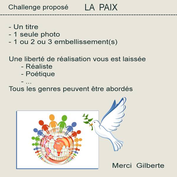 CHALLENGE PROPOSE - LA PAIX
