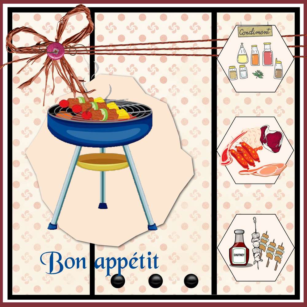 Challenge studio scrap printemps - barbecue