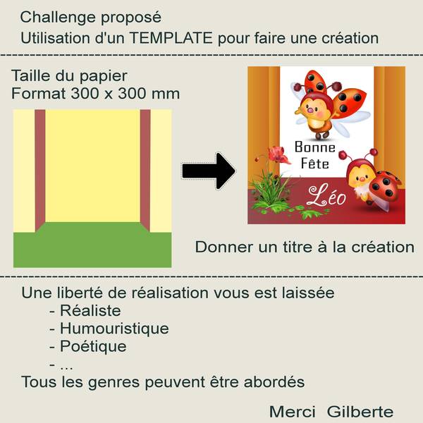 CHALLENGE-UTILISATION D'UN TEMPLATE POUR FAIRE UNE CREATION