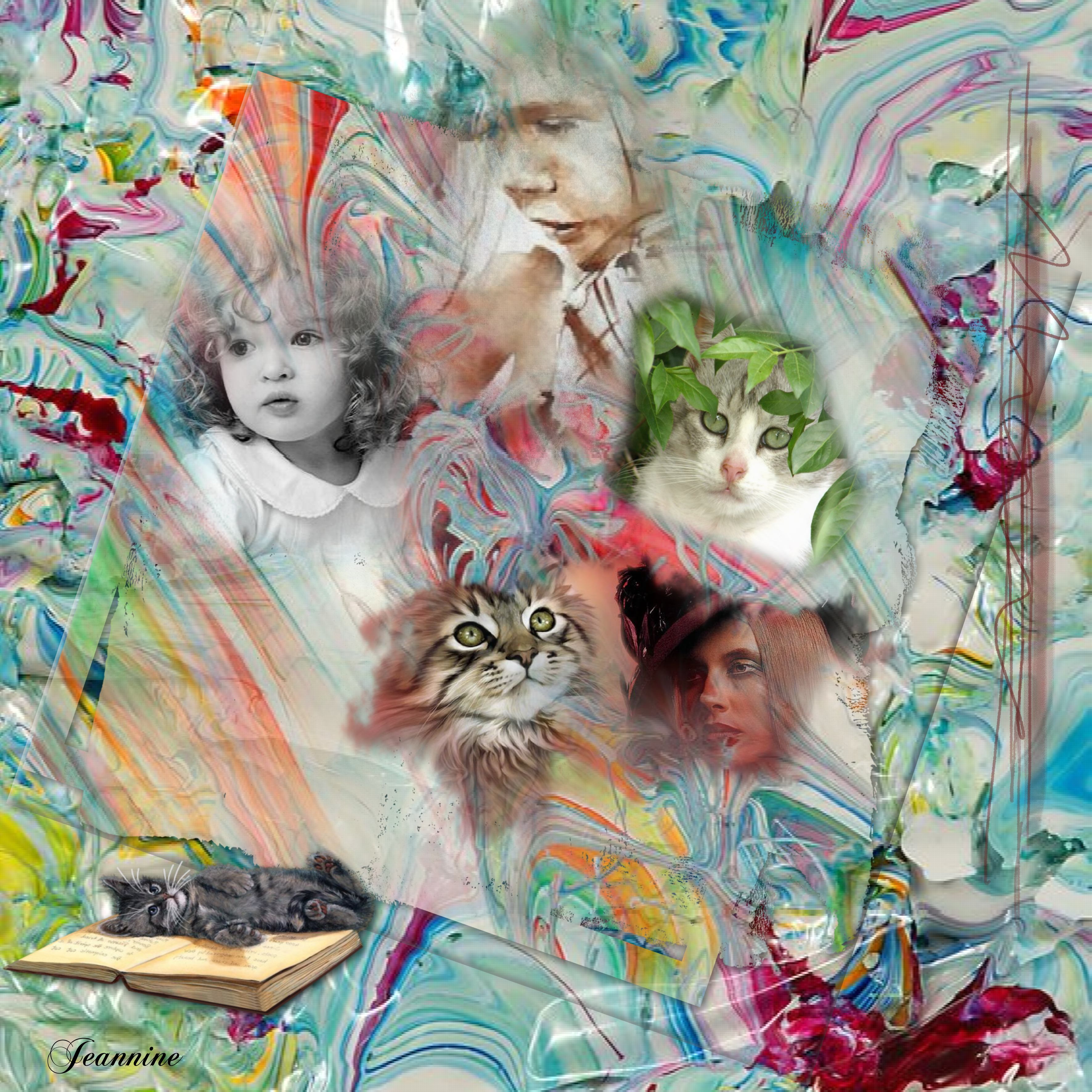 Chats et regards d'enfants   Jeannine jpg